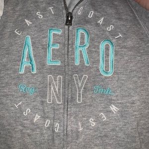 Aeropostale light gray zip up jacket